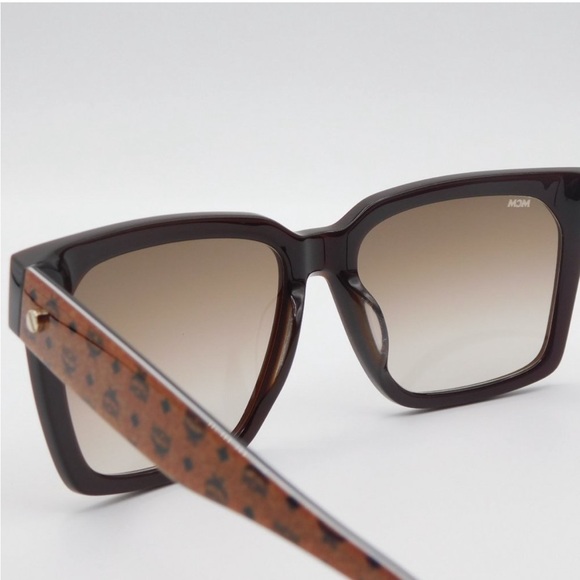 ♡BNWT RRP $350+ AUTHENTIC MCM™ Black/Cognac Womens Sunglasses w/ Leather Case♡ - Picture 4 of 8
